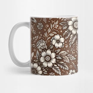 White Flowers Mug